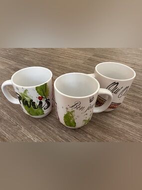 Set 3/Boston warehouse large coffee mug Paris theme.